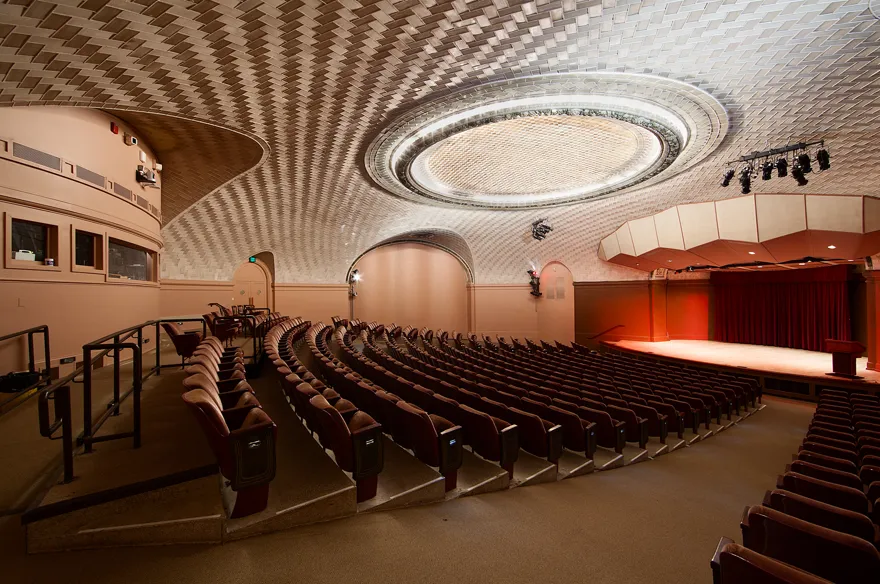 The Baird Auditorium, where the Great Debate took place, was closed for renovations in September 2025. It will be reopened as the Coralyn W. Whitney Auditorium in 2027, after renovations and refurbishment. (Image Credit: Donald E. Hurlbert, NMNH).